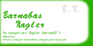 barnabas nagler business card